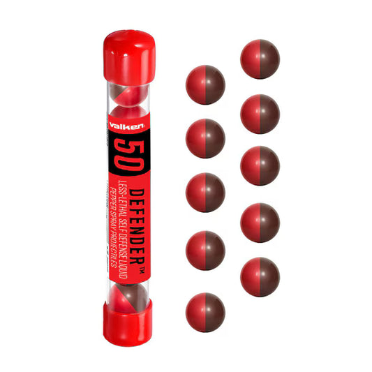 Valken Defender 50 Caliber 10ct Pepper Spray Projectiles Non-Lethal Self Defense - 10% OC