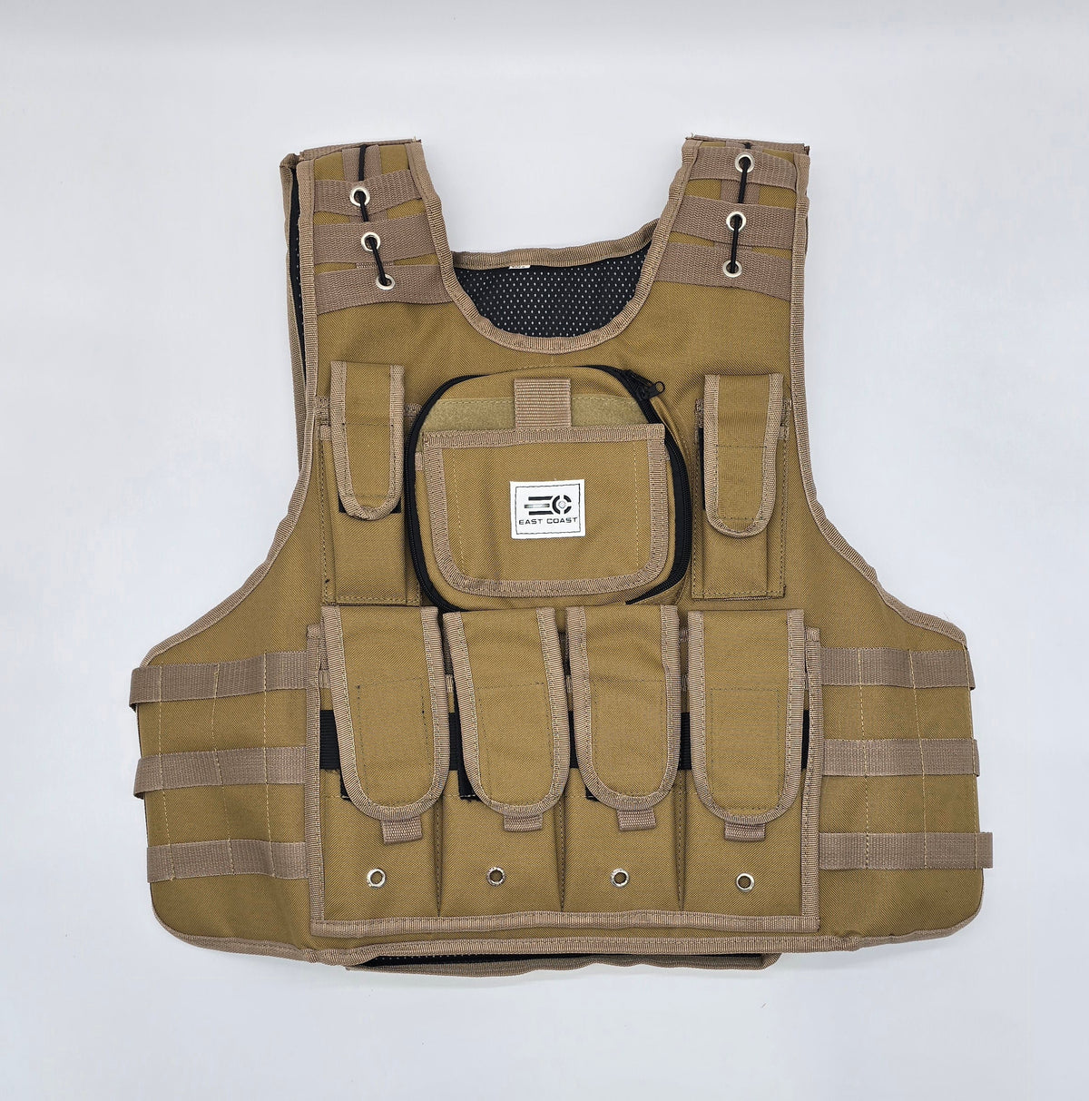 East Coast Tactical Airsoft Vest | Fully Adjustable | Color: Tan