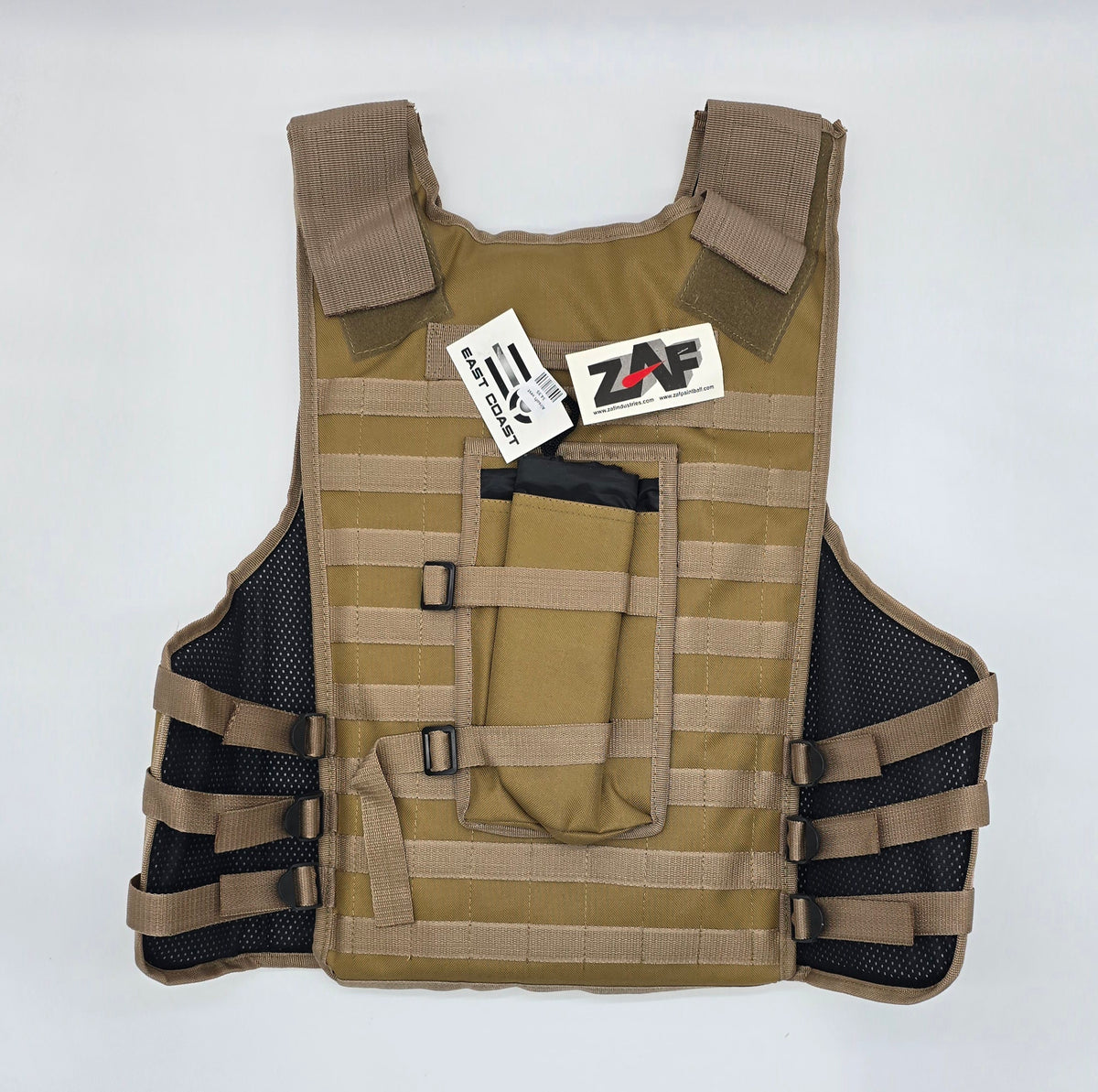 East Coast Tactical Airsoft Vest | Fully Adjustable | Color: Tan