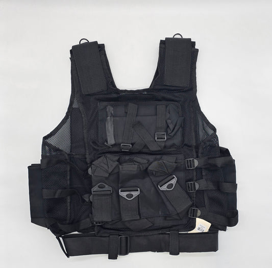 East Coast 9 Pod Harness / Tactical Vest | Fully Adjustable Fit | Black
