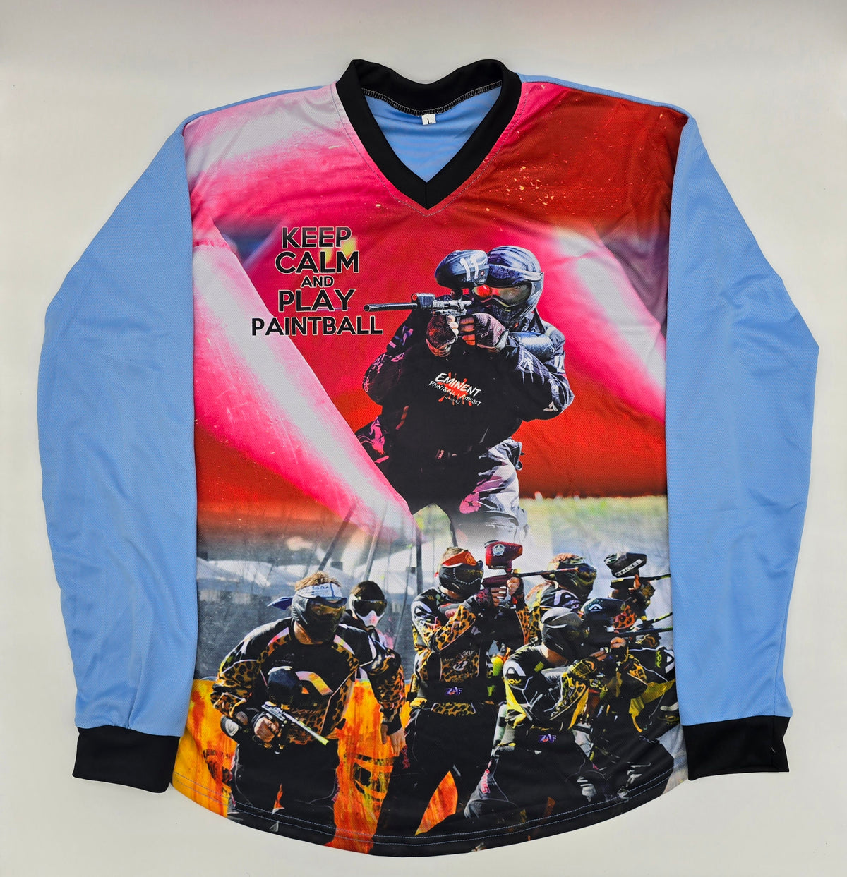 baby blue Keep calm 2 pic split | Paintball Practice Jersey