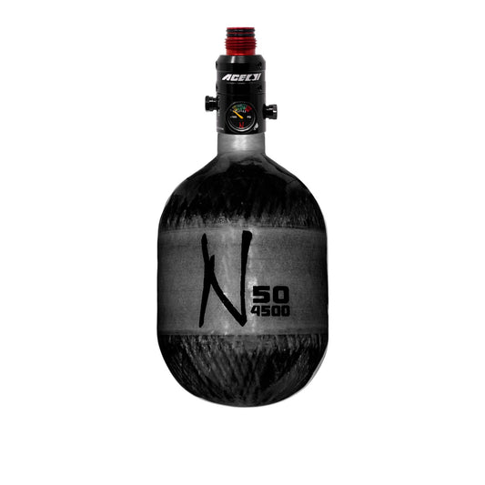 Ninja Carbon Fiber Hpa Tank - 50/4500 Lite | BLACK TRANSLUCENT 50 LITE