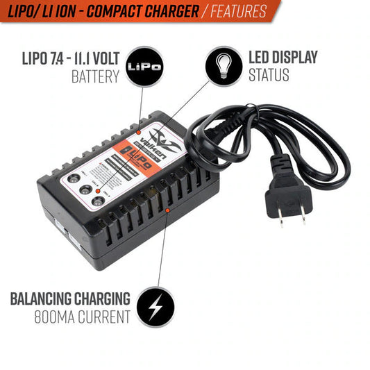 Valken 2-3 Cell Lipo Compact Balancing Smart Charger (Usa)