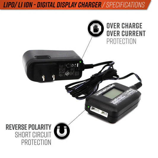 Valken 2-3 Cell Li-Ion Digital Display Smart Charger (Usa)