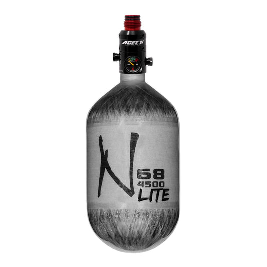 Ninja Carbon Fiber Hpa Tank - 68/4500 Lite - Adjustable Regulator | GREY 68 LITE