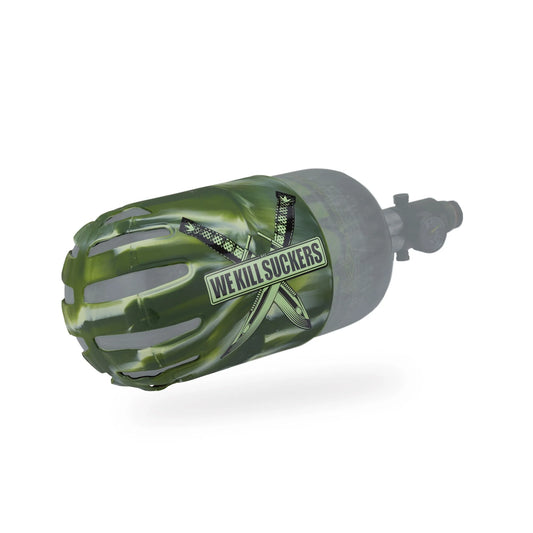 Bunkerkings - Knuckle Butt Paintball AIr Tank Cover - WKS Knife - Camo