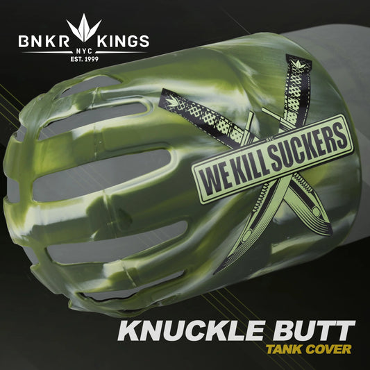 Bunkerkings - Knuckle Butt Paintball AIr Tank Cover - WKS Knife - Camo