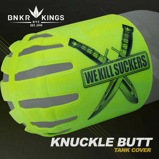 Bunkerkings - Knuckle Butt Paintball Air Tank Cover - WKS Knife - Lime