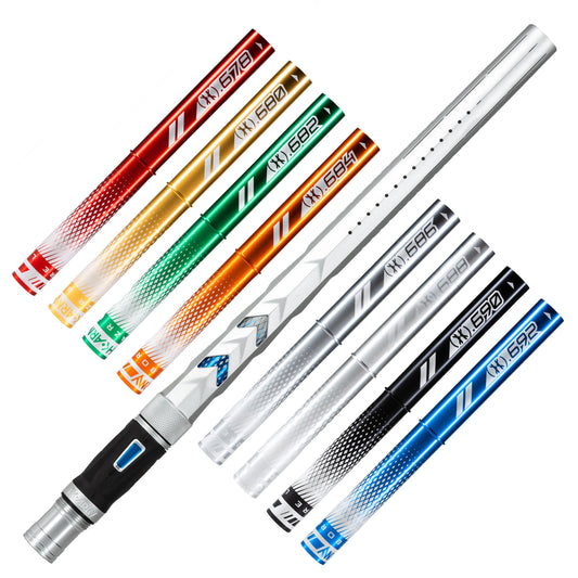 LAZR Elite Fossil Barrel Kit - 15' Dust Silver - Colored Inserts - Cocker Threads