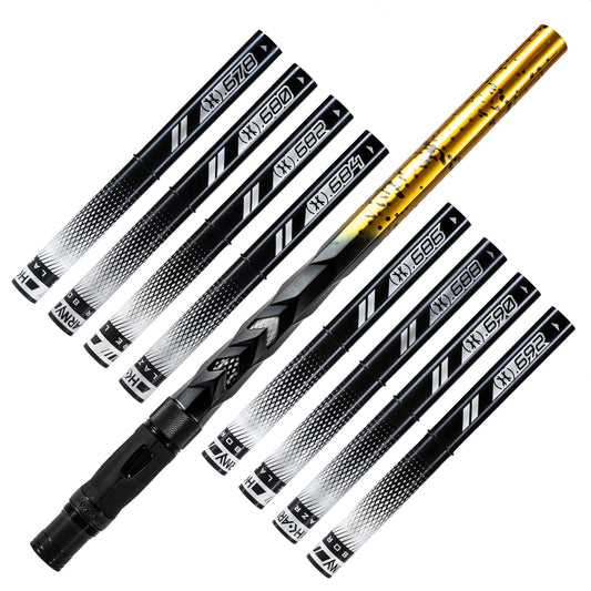 LAZR Elite Fossil Barrel Kit - 15' Gold/Black Splash - Black Inserts- Cocker Threads