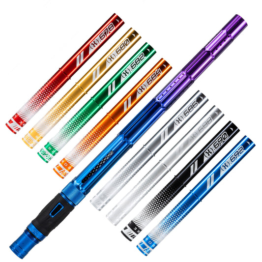 LAZR Elite Fractal Barrel Kit - 15' Blue/Purple Colored Inserts - Cocker Threads