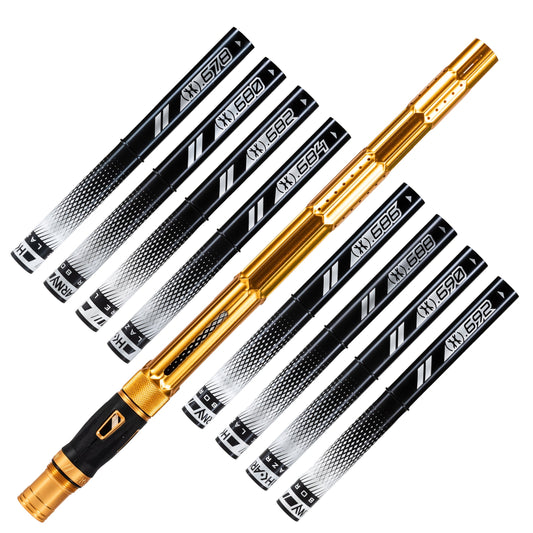 LAZR Elite Fractal Barrel Kit - 15' Dust Gold/Black Inserts - Cocker Threads