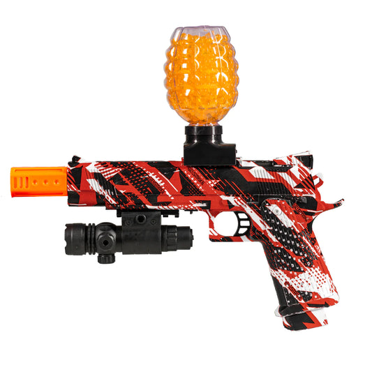 Gellyball Pistol with Laser | Rapid Gel Blaster Gelstrike | Color: Red