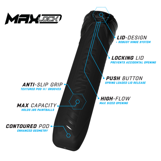 MaxLock Pods - Lock Lid 185 Rounds - Stealth 6-Pack