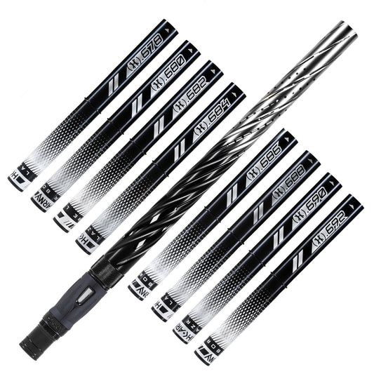 LAZR Elite Orbit Barrel Kit - 15' Black/Silver Fade - Black Inserts - Cocker Threads