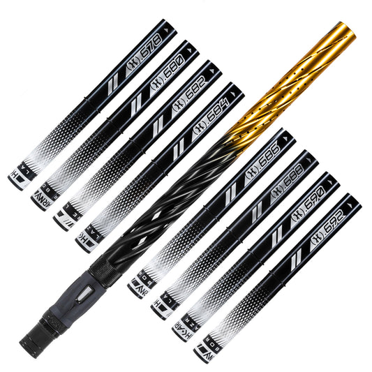 LAZR Elite Orbit Barrel Kit - 15' Black/Gold Fade - Black Inserts - Cocker Threads