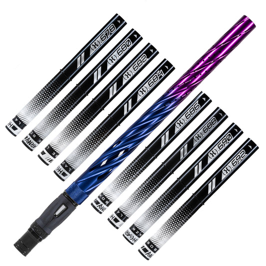 LAZR Elite Orbit Barrel Kit - 15' Blue/Purple Fade - Black Inserts - Cocker Threads