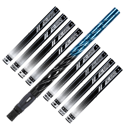 LAZR Elite Orbit Barrel Kit - 15' Black/Blue Fade - Black Inserts - Cocker Threads