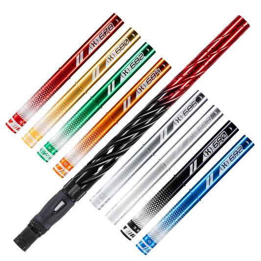 LAZR Elite Orbit Barrel Kit - 15' Black/Red Fade - Colored Inserts - Cocker Threads