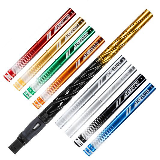 LAZR Elite Orbit Barrel Kit - 15' Black/Gold Fade - Colored Inserts - Cocker Threads