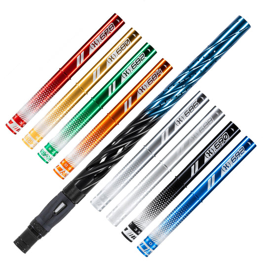 LAZR Elite Orbit Barrel Kit - 15' Black/Blue Fade - Colored Inserts - Cocker Threads