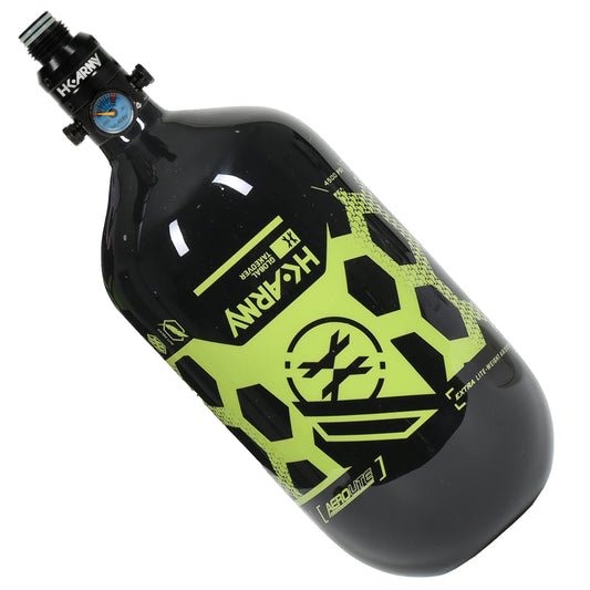 80ci / 4500Psi - Hex - Extra Lite Carbon Fiber Tank - Pro V2 Reg - Black/Neon Green