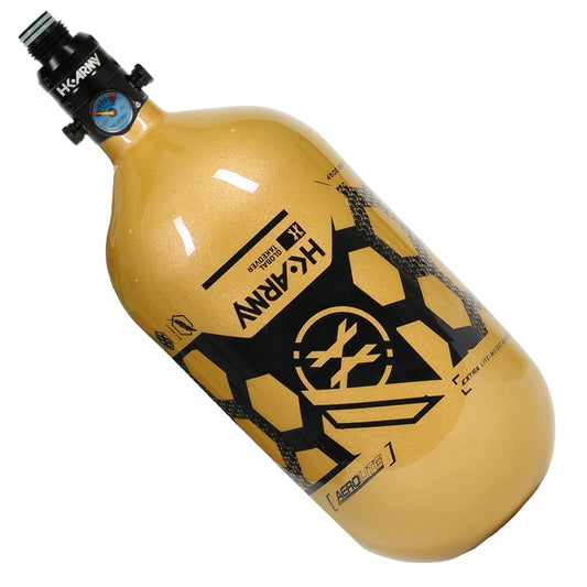 80ci / 4500Psi - Hex - Extra Lite Carbon Fiber Tank - Pro V2 Reg - Gold/Black