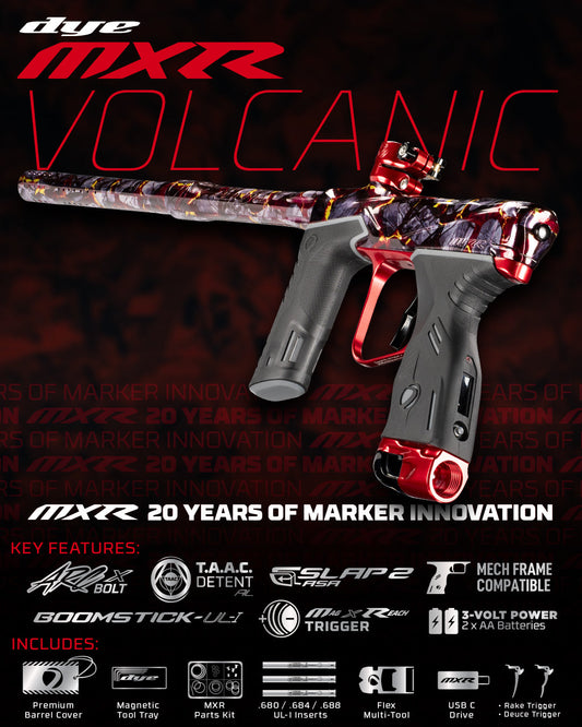 DYE MXR PGA VOLCANIC - BLACK/RED POLISH