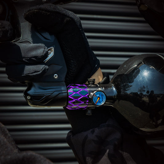 AEROLITE ELITE PRO REG - NEXUS - BLACK/PURPLE | output pressure 450-650psi | HK Air Tank Regulator