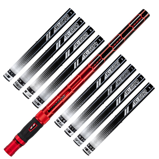 LAZR Elite Nexus Barrel Kit - 15' Red/Black Black Inserts - Cocker Threads