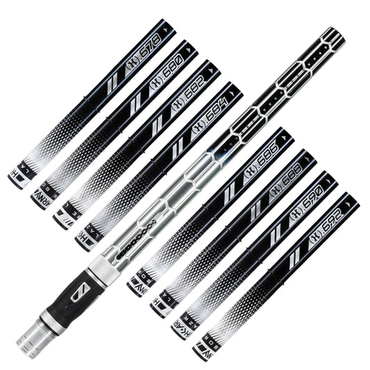LAZR Elite Nexus Barrel Kit - 15' Silver/Black Black Inserts - Cocker Threads