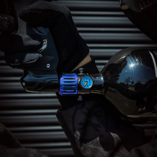 AEROLITE ELITE PRO REG - NOVA - BLUE/BLACK | output pressure 450-650psi | HK Air Tank Regulator