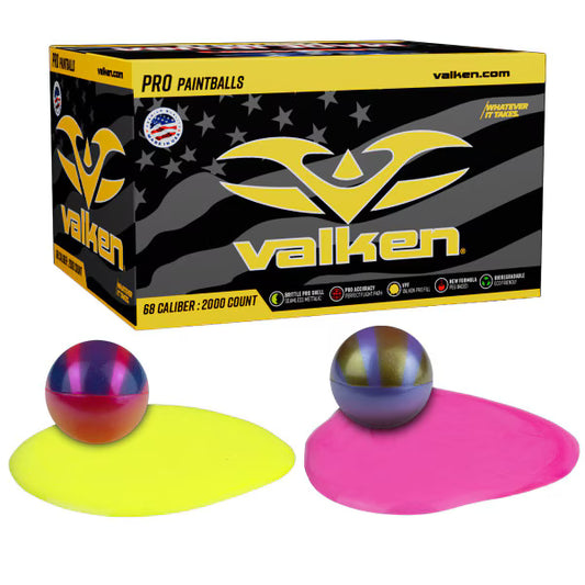 Valken Redemption Pro Paintballs - 68cal - 2,000ct