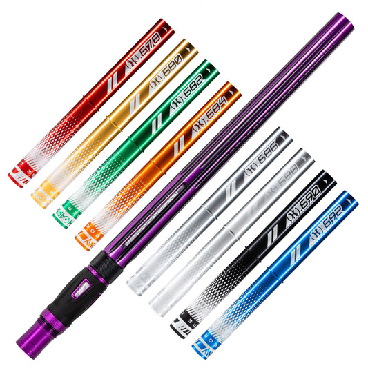 LAZR Elite Nova Barrel Kit - 15' Purple/Black - Colored Inserts - Cocker Threads