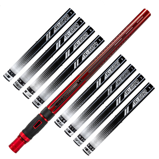 LAZR Elite Nova Barrel Kit - 15' Red/Black - Black Inserts - Cocker Threads