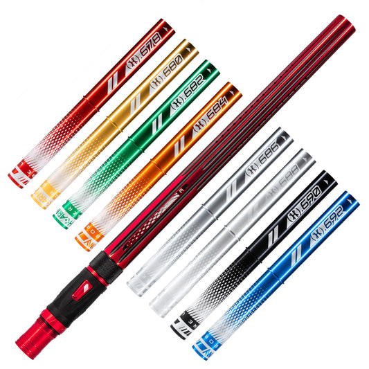 LAZR Elite Nova Barrel Kit - 15' Red/Black - Colored Inserts - Cocker Threads