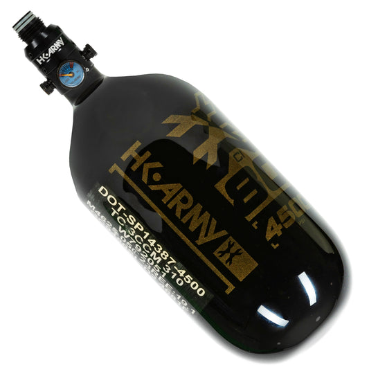 80ci / 4500Psi - Rush - Extra Lite Carbon Fiber Tank - Standard Reg - Black/Gold
