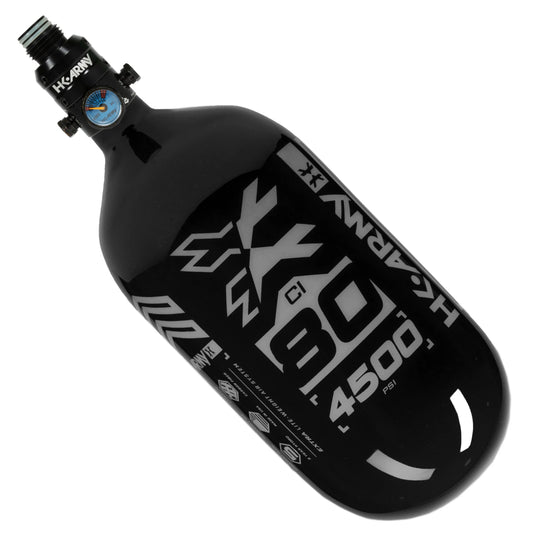 80ci / 4500Psi - Rush - Extra Lite Carbon Fiber Tank - Pro V2 Reg - Black/Grey