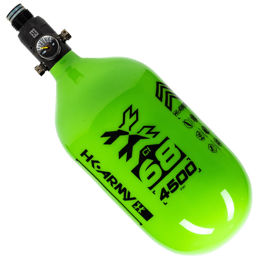 68ci / 4500Psi - Rush - Extra Lite Carbon Fiber Tank - Standard Reg - Neon Green/Black