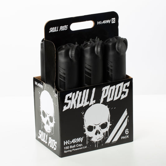 Skull Pods - High Capacity 150 Round - Black/Black - 6 Pack