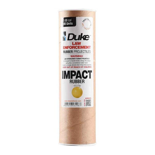 Duke Impact Rubber .68 Caliber Projectiles - Law Enforcement 100 Round Tube