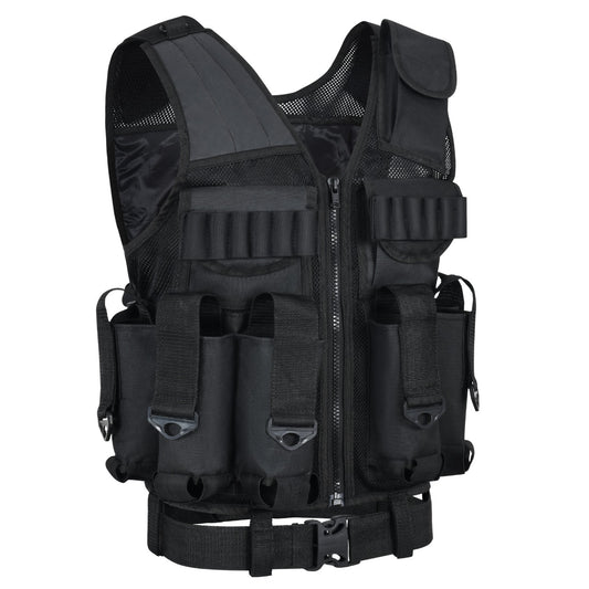 9 Pod Harness / Tactical Vest | Fully Adjustable Fit | Black