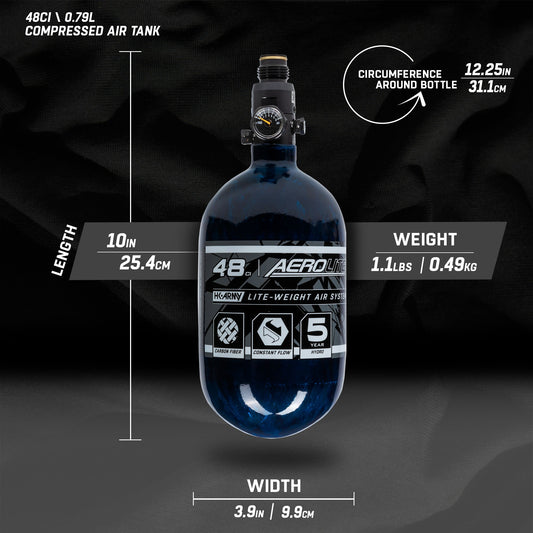 AeroLite Carbon Fiber Tank - 48ci / 4500psi - Blue