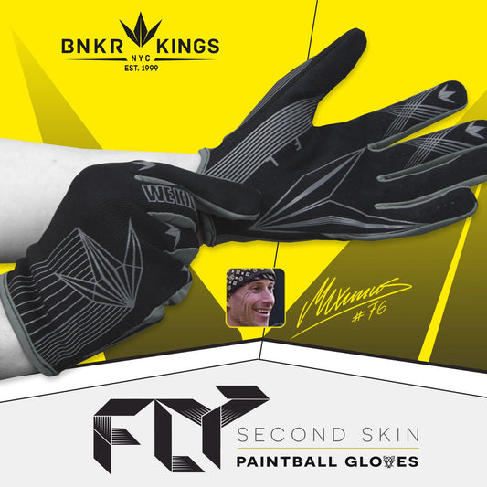 Bunkerkings Fly Paintball Hand Gloves - Black