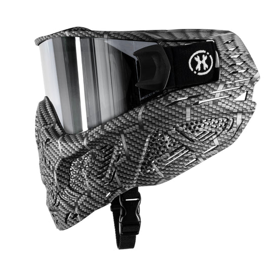 HSTL Skull Goggle "Machine Silver" W/ Chrome Lens | Paintball Goggle | Mask | Hk Army