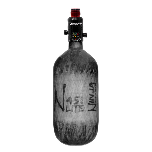 Ninja Lite Carbon Fiber Air Tank - 45/4500 With Regulator | GREY 45 LITE