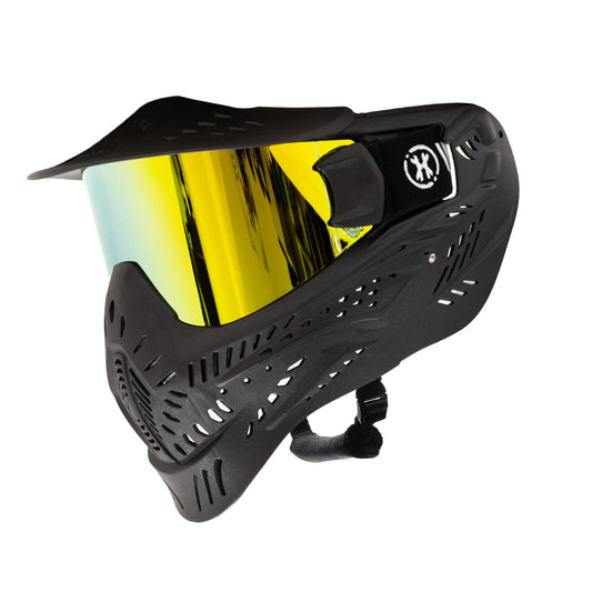 HSTL Goggle | Color: Black W/ Gold Thermal Lens | Paintball & Airsoft Goggle