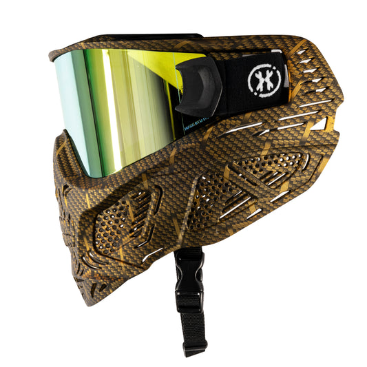 HSTL Skull Goggle "Machine Gold" W/ Gold Lens | Paintball Goggle | Mask | Hk Army