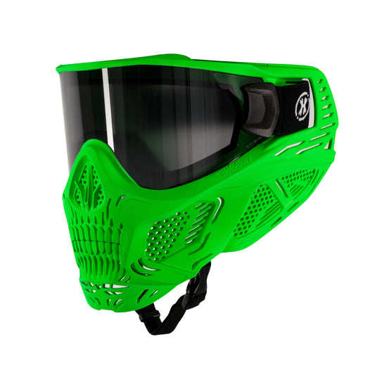 HSTL Skull Goggle "Neon Green" - W/ Smoke Lens | Paintball Goggle | Mask | Hk Army