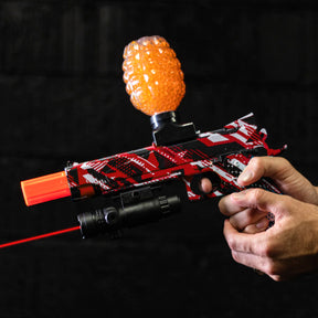 Gellyball Pistol with Laser | Rapid Gel Blaster Gelstrike | Color: Red